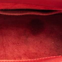 Pre Owned Saint Laurent Red Leather Nano Classic Sac De Jour Tote