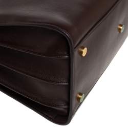 Pre Owned Saint Laurent Brown Leather Small Classic Sac De Jour Tote