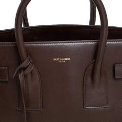Pre Owned Saint Laurent Brown Leather Small Classic Sac De Jour Tote