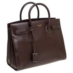 Pre Owned Saint Laurent Brown Leather Small Classic Sac De Jour Tote