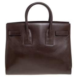 Pre Owned Saint Laurent Brown Leather Small Classic Sac De Jour Tote