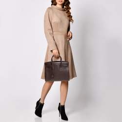 Pre Owned Saint Laurent Brown Leather Small Classic Sac De Jour Tote