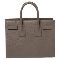 Pre Owned Saint Laurent Grey Leather Small Classic Sac De Jour Tote