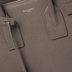 Pre Owned Saint Laurent Grey Leather Small Classic Sac De Jour Tote