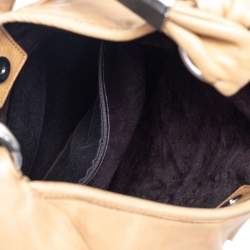 Pre Owned Yves Saint Laurent Beige Leather St. Tropez Hobo