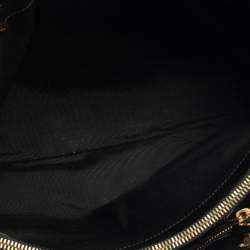 Pre Owned Saint Laurent Black Matelasse Leather Cassandre Shopper Tote