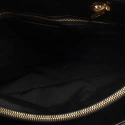 Pre Owned Saint Laurent Black Matelasse Leather Cassandre Shopper Tote