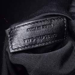 Pre Owned Saint Laurent Blue Chevron Quilted Leather Monogram Envelope Shoulder Bag