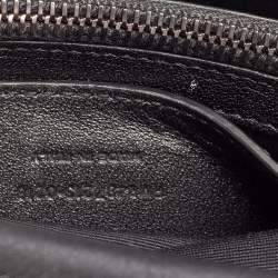 مملوكة مسبقًا حقيبة سان لوران كوليدج جلد أسود نفط شيفرون مبطن بيد علوية