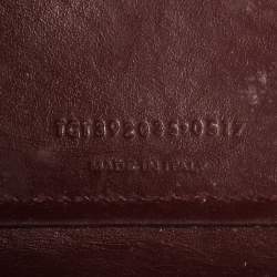 Pre Owned Saint Laurent Burgundy Croc Embossed Leather Nano Classic Sac De Jour Tote