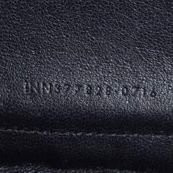 Pre Owned Saint Laurent Black Matelasse Leather Monogram Envelope Wallet on Chain