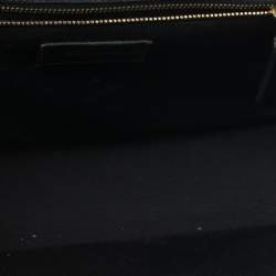 Pre Owned حقيبة كتف سان لوران إنفيلوب جلد شيفرون مبطن مونوغرامي أسود 