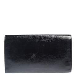 مملوكة مسبقًا Yves Saint Laurent Black Patent Leather Belle De Jour Flap Clutch
