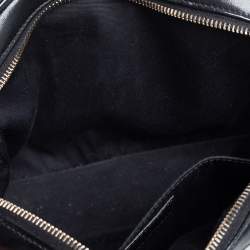 مملوكة مسبقًا Saint Laurent Black Matelassé Leather Monogram Lou Camera Crossbody Bag