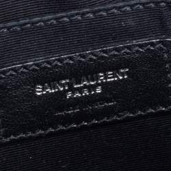 Pre Owned Saint Laurent Green Matelassé Leather Monogram Lou Camera Crossbody Bag