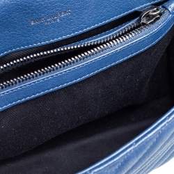 مملوكة مسبقًا حقيبة سان لوران كوليغ جلد ماتيلاس أزرق يد علوية متوسطة