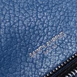 مملوكة مسبقًا حقيبة سان لوران كو ليغ جلد ماتيلاس أزرق يد علوية متوسطة