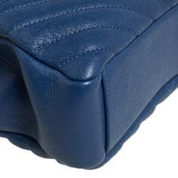 مملوكة مسبقًا حقيبة سان لوران كوليغ جلد ماتيلاس أزرق يد علوية متوسطة