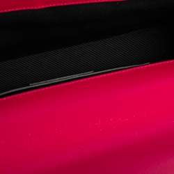 Pre Owned Saint Laurent Pink Pebbled Leather Cassandre Clutch