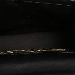 Pre Owned حقيبة كتف سان لوران إنفيلوب جلد شيفرون مبطن مونوغرامي أسود 