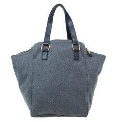 Pre Owned حقيبة يد توتس ايف سان لوران باريس فيلت داونتاون لاغيدج رصاصي