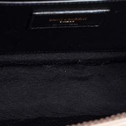 مملوكة مسبقًا Saint Laurent Beige Tri Quilted Leather Monogram Envelope Shoulder Bag