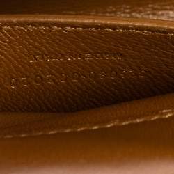 Pre Owned Saint Laurent Tan Suede Cassandre Tassel Clutch