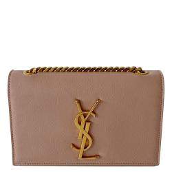 Saint Laurent Paris Beige Leather Kate Chain Bag