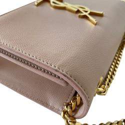 Saint Laurent Paris Beige Leather Kate Chain Bag