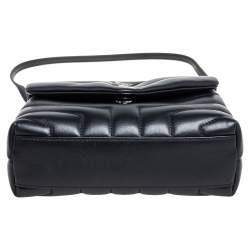 Pre Owned Saint Laurent Black Quilted Leather Toy Loulou Crossbody Bag