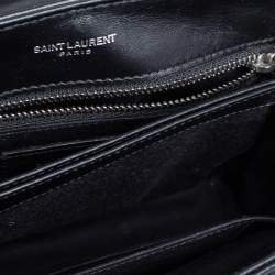 Pre Owned Saint Laurent Black Quilted Leather Toy Loulou Crossbody Bag