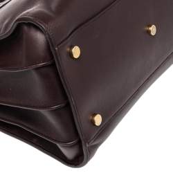 Pre Owned Saint Laurent Burgundy Leather Small Classic Sac De Jour Tote