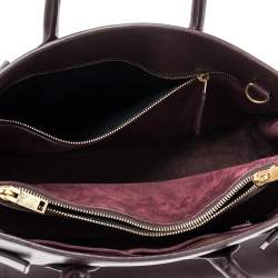 Pre Owned Saint Laurent Burgundy Leather Small Classic Sac De Jour Tote