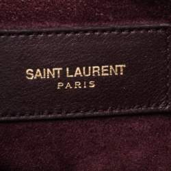 Pre Owned Saint Laurent Burgundy Leather Small Classic Sac De Jour Tote