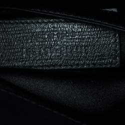 Pre Owned Saint Laurent Black Textured Leather Y-Ligne Clutch