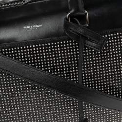 Pre Owned Saint Laurent Black Leather Duffel Bag