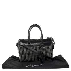 Pre Owned Saint Laurent Black Leather Duffel Bag