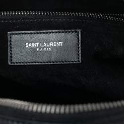 Pre Owned Saint Laurent Black Leather Duffel Bag