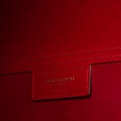 Pre Owned Saint Laurent Black Glazed Leather Large Shopper Tote