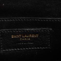 مملوكة مسبقًا Saint Laurent Cream Quilted Leather Small Vicky Shoulder Bag