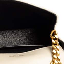مملوكة مسبقًا Saint Laurent Cream Quilted Leather Small Vicky Shoulder Bag