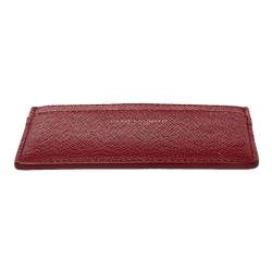 Pre Owned Saint Laurent Red Leather Card Holder