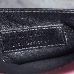 Pre Owned Saint Laurent Dark Red Snakeskin and Leather Baby Classic Sac De Jour Tote