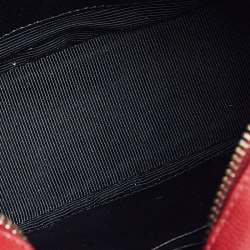 مملوكة مسبقًا Saint Laurent Red Leather Camera De Poudre Crossbody Bag