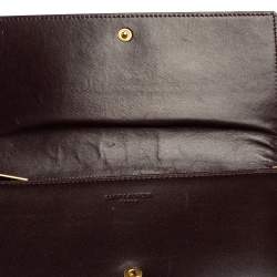 مملوكة مسبقًا Saint Laurent Maroon Leather Continental Flap Wallet