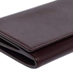 مملوكة مسبقًا Saint Laurent Maroon Leather Continental Flap Wallet