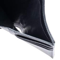 Pre Owned محفظة سان لوران باريس جلد أسود مونوغرامي ماتيلاس ثلاثية الطي