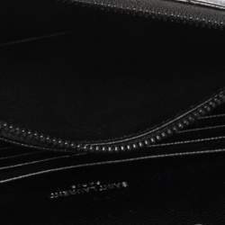 Pre Owned Saint Laurent Black Matelassé Leather Monogram Envelope Wallet on Chain