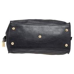 Saint Laurent Black Leather Medium Cabas Chyc Satchel