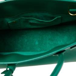 Pre Owned Saint Laurent Green Leather Baby Classic Sac De Jour Tote
